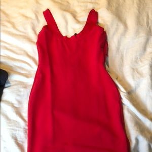 BCBG max azria red bandage dress.